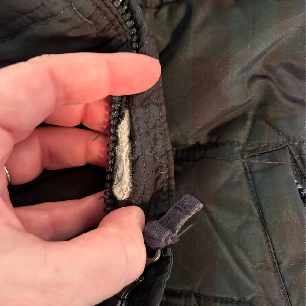 Babygap Plaid Puffer Navy/green‎ 3T